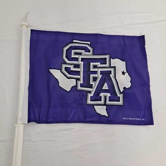 Stephen F Austin Window Flag Purple Gray White - Picture 3 of 9